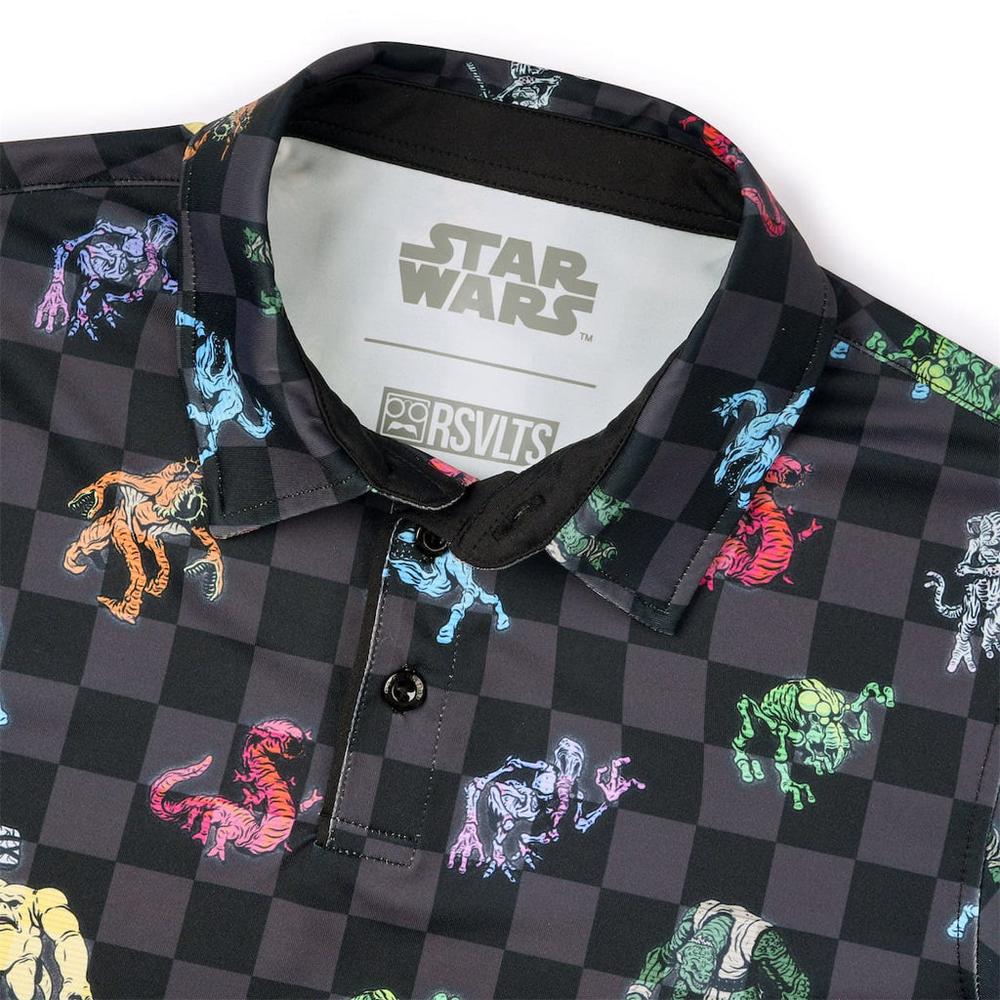 RSVLTS Holochess Youth All-Day Polo in Black — detail 3