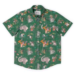 RSVLTS Vine Vibin' Youth KUNUFLEX Short Sleeve Shirt in Green — front view