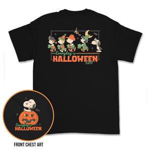 RSVLTS Everyday Is Halloween Crewneck Tee in Black — front view