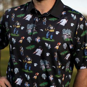RSVLTS It’s All in the Hips All-Day Polo in Black — front view