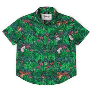 RSVLTS Baloo and the Crew Preschool KUNUFLEX Short Sleeve Shirt in Green — front view