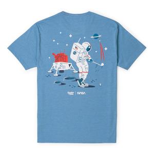 RSVLTS Planetary Par Crewneck Tee in Gray — front view
