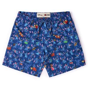 RSVLTS Stitch Being Stitch Hybrid Shorts in Blue — front view