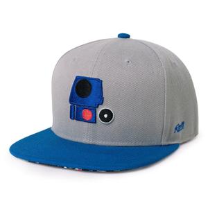 RSVLTS Beep-Boop Snapback Hat in Gray — front view