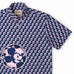 RSVLTS Pixel Pal KUNUFLEX Short Sleeve Shirt in Blue — front view