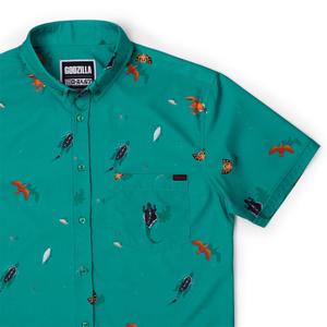 RSVLTS Monsters Unleashed KUNUFLEX Short Sleeve Shirt in Green — front view