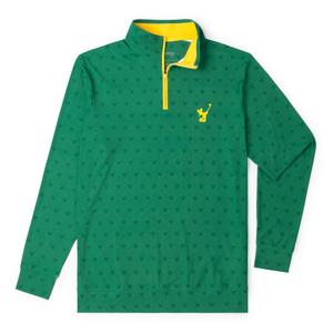 RSVLTS Pal for the Course Quarter Zip in Green — front view