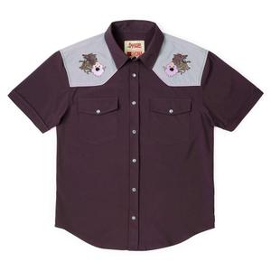 RSVLTS LSP’s Wolf Pack Roper Short Sleeve Shirt in Brown — front view