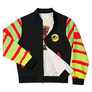 RSVLTS Jurassic Rides Reversible Bomber Jacket — front view
