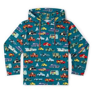 RSVLTS Cruisin' Youth Performance Hoodie in Blue — front view