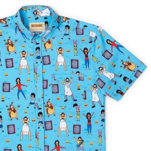 RSVLTS Flippin’ Fantastic KUNUFLEX Short Sleeve Shirt in Blue — front view