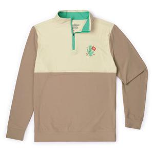 RSVLTS Zona Zip Quarter Zip in Brown — front view