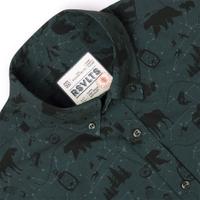 RSVLTS The Great Out (of Office) Doors KUNUFLEX Short Sleeve Shirt in Gray — detail 4