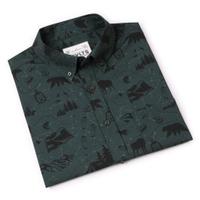 RSVLTS The Great Out (of Office) Doors KUNUFLEX Short Sleeve Shirt in Gray — detail 6