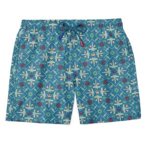 RSVLTS Grand Maz Couch Hybrid Shorts in Blue — front view