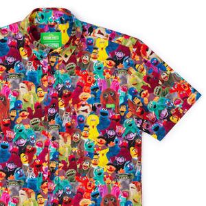 RSVLTS Block Party KUNUFLEX Short Sleeve Shirt in Multicolor — front view