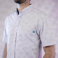 RSVLTS In Your Eyes KUNUFLEX Short Sleeve Shirt in White — front view