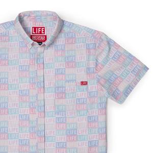 RSVLTS Life Repeats KUNUFLEX Short Sleeve Shirt in Multicolor — front view