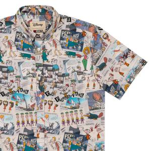 RSVLTS Tri-State Sketches KUNUFLEX Short Sleeve Shirt in Multicolor — front view