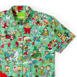 RSVLTS Jolly Mashup KUNUFLEX Short Sleeve Shirt in Green — front view