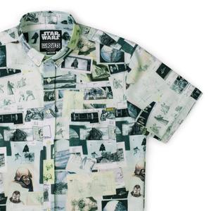 RSVLTS Building An Empire KUNUFLEX Short Sleeve Shirt in Green — front view