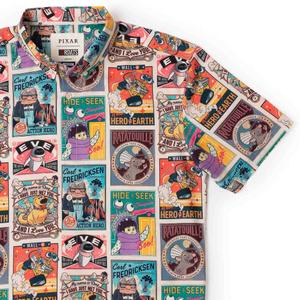 RSVLTS Posters KUNUFLEX Short Sleeve Shirt in Brown — front view