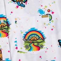 RSVLTS Have a Good Trip KUNUFLEX Short Sleeve Shirt in White — detail 6