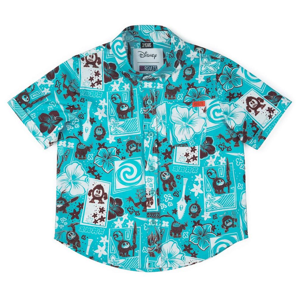 RSVLTS Fear the Kakamora Preschool KUNUFLEX Short Sleeve Shirt in Blue — front view
