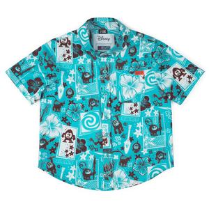 RSVLTS Fear the Kakamora Preschool KUNUFLEX Short Sleeve Shirt in Blue — front view