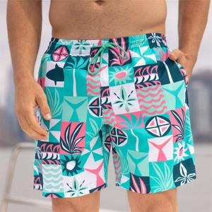 RSVLTS Shore Things Hybrid Shorts in Green — front view