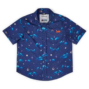 RSVLTS I’d Rather Be Shiny Preschool KUNUFLEX Short Sleeve Shirt in Blue — front view