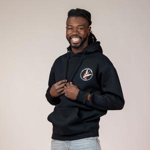 RSVLTS Stay Wild Tiger Shark Classic Hoodie in Black — front view