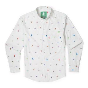 RSVLTS Buddy’s Favorite Things Long Sleeve Shirt in White — front view