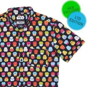 RSVLTS Technicolor Troopers KUNUFLEX Short Sleeve Shirt in Multicolor — front view