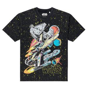 RSVLTS Built to Rebel Vintage Crewneck Tee in Black — front view