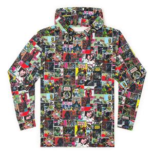 RSVLTS Comic to the Dark Side Performance Hoodie in Multicolor — front view