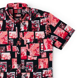 RSVLTS XOXO KUNUFLEX Short Sleeve Shirt in Black — front view