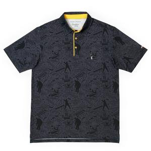 RSVLTS Just Tap It In All-Day Polo in Black — front view