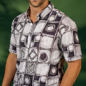 RSVLTS How Ya Doin' Bamboo Short Sleeve Shirt in Black — front view