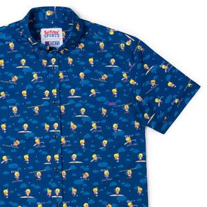 RSVLTS The Secret Weapon KUNUFLEX Short Sleeve Shirt in Blue — front view