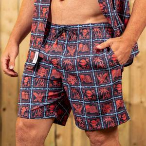RSVLTS Grillaxin’ Hybrid Shorts in Black — front view