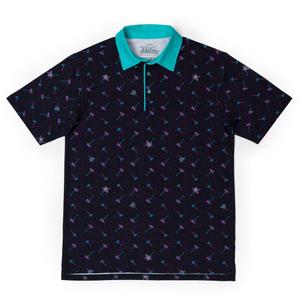 RSVLTS Mjolnir & Stormbreaker All-Day Polo in Black — front view