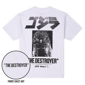 RSVLTS The Destroyer Vintage Crewneck Tee in Black — front view