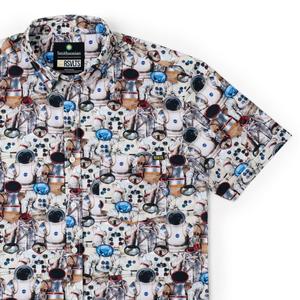 RSVLTS Suit Up KUNUFLEX Short Sleeve Shirt in Multicolor — front view