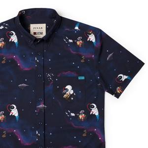 RSVLTS Define Dancing KUNUFLEX Short Sleeve Shirt in Black — front view