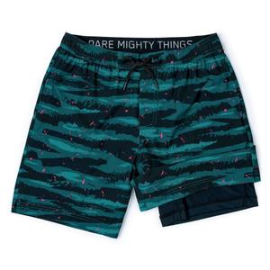 RSVLTS Liger Camo V1 Lined Training Shorts in Black — front view