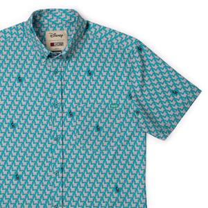 RSVLTS Lousy Llama KUNUFLEX Short Sleeve Shirt in Blue — front view
