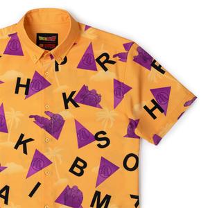 RSVLTS The Turtle Hermit KUNUFLEX Short Sleeve Shirt in Orange — front view