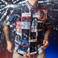 RSVLTS Let’s Go See The Stars KUNUFLEX Short Sleeve Shirt in Multicolor — detail 7