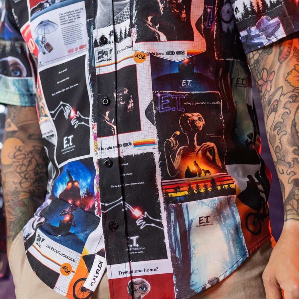 RSVLTS Let’s Go See The Stars KUNUFLEX Short Sleeve Shirt in Multicolor — detail 13